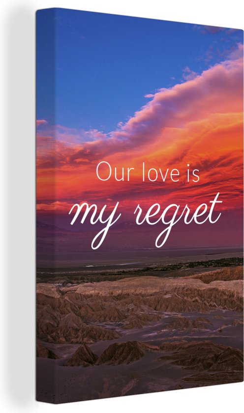 Tableau Tableau Amour Citation Notre Amour Est Mon Regret Proverbes x30 Cm Bol Com