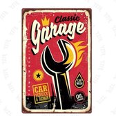 Retro Muur Decoratie uit Metaal Vintage Garage Sign 20x30cm XP-88