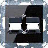 JUNG A500 outlet-component kunststof, zwart, samenstelling overig