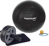 Tunturi - Fitness Set - Trainingswiel - Gymball Zwart 75 cm