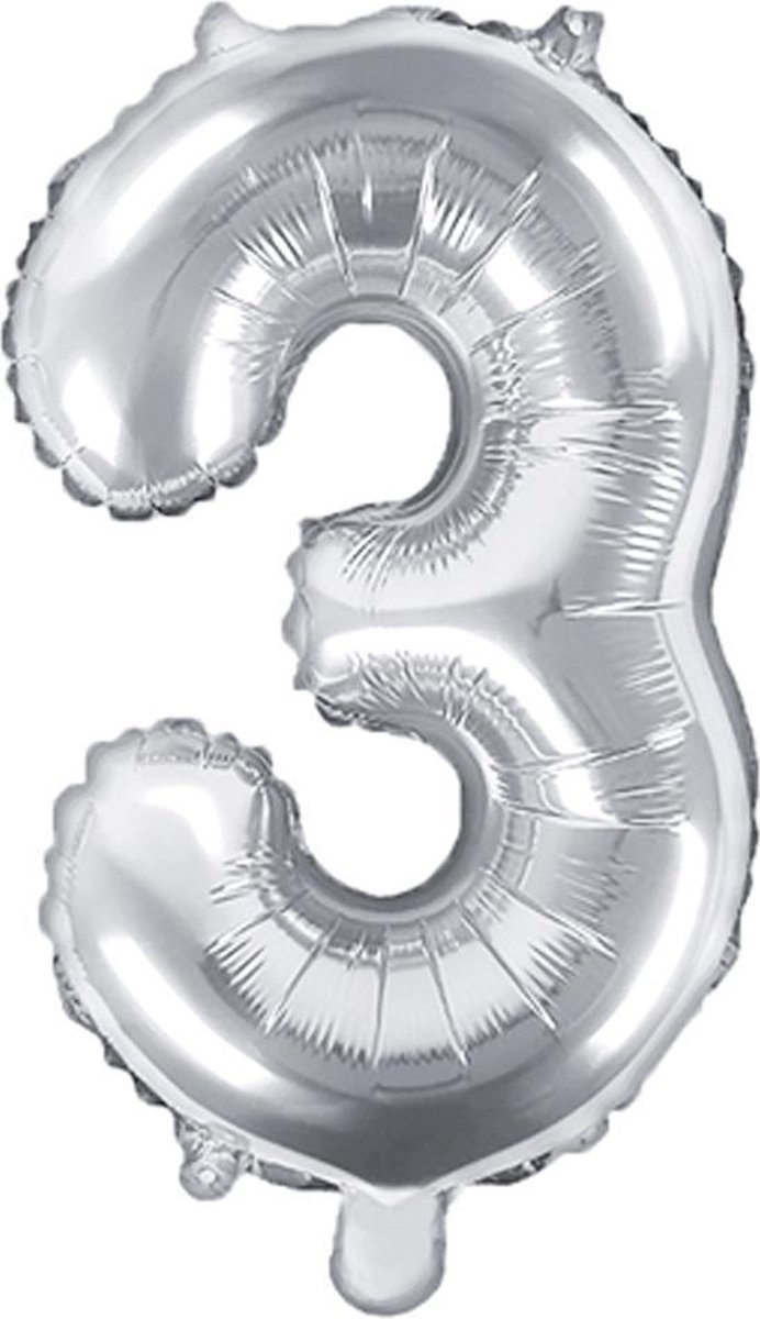 Cijfer 3 (35 cm) - Zilver
