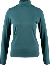 River Woods T-shirt met rolkraag in viscose in groen