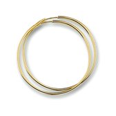 Trendjuwelier huiscollectie 4001283 Gouden oorringen 2 mm dik en 13 mm doorsnee.