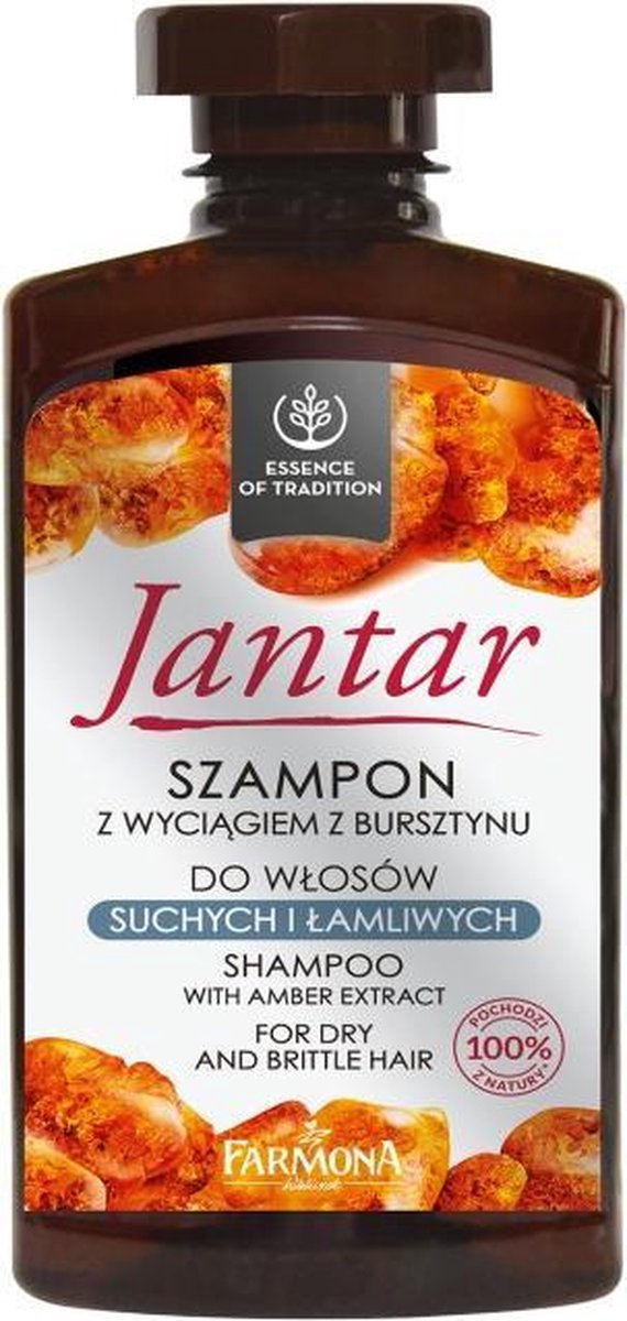 Jantar Moc Bursztynu shampoo voor droog en breekbaar haar 330ml