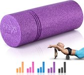 FFEXS Foam Roller - Therapie & Massage voor rug benen kuiten billen dijen - Perfecte zelfmassage voor sport fitness [Hard] - 40 CM - Paars