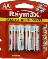 Raymax AA Batterijen - LR06 - Alkaline - 4 stuks