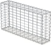 Gabion muur met deksel, 100x50x20 cm, gemaakt van gegalvaniseerd staaldraad