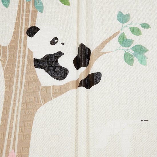 Relaxdays speelmat, opvouwbaar, vrij van schadelijke stoffen, 200 x 150 cm, dierenprint, schuimstof, kruipmat, kleurrijk