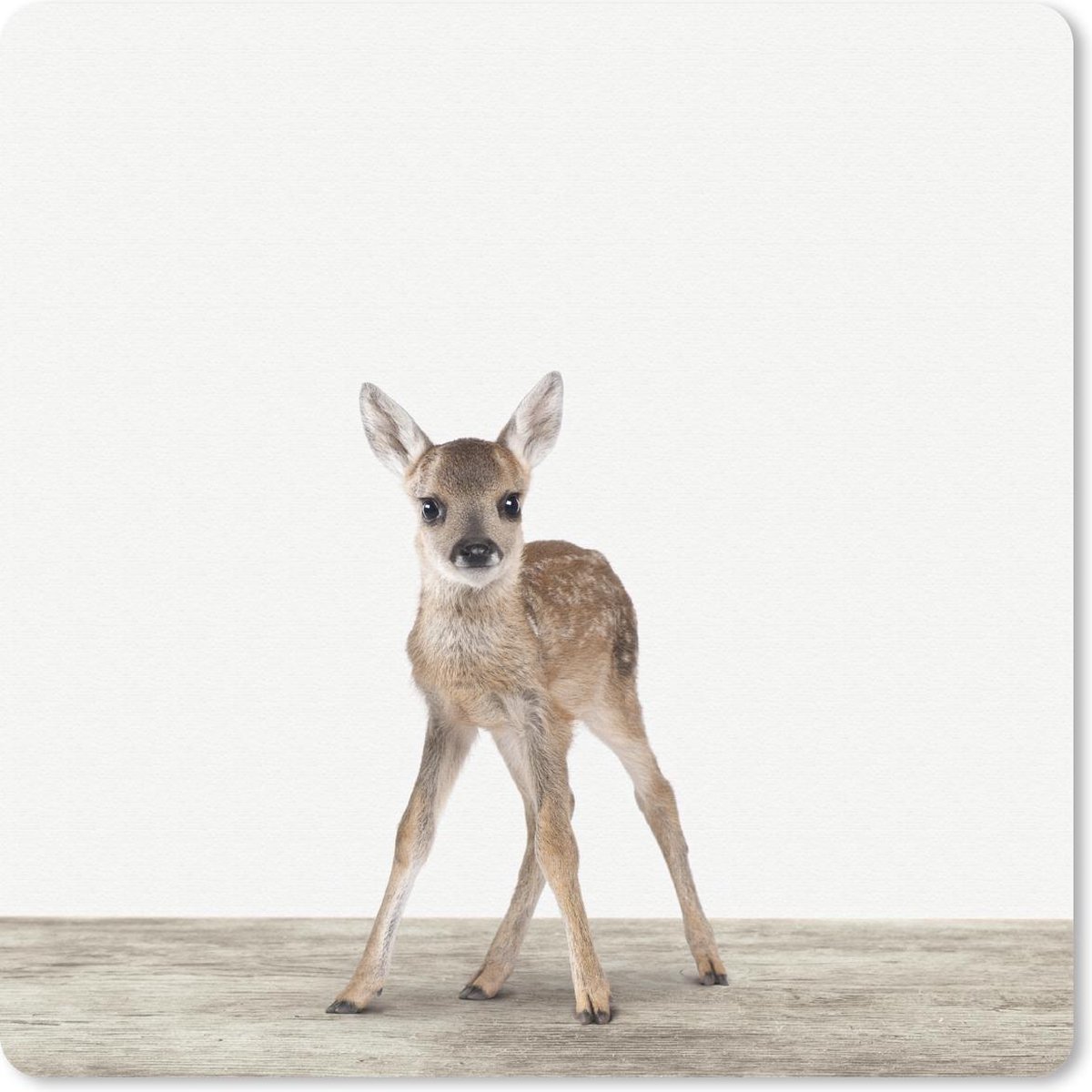 Muismat 30x30 cm - Mousepad Dieren - Hert - Baby - Muismatten