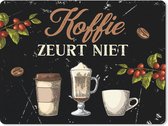 Muismat Groot - Koffie - Mokken - Quotes - 40x30 cm - Mousepad - Muismat - Vaderdag cadeau - Geschenk - Cadeautje voor hem - Tip - Mannen