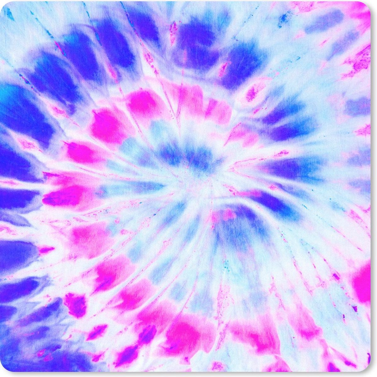 Muismat 30x30 cm - Mousepad Zomer - Tie dye - Paars - Muismatten