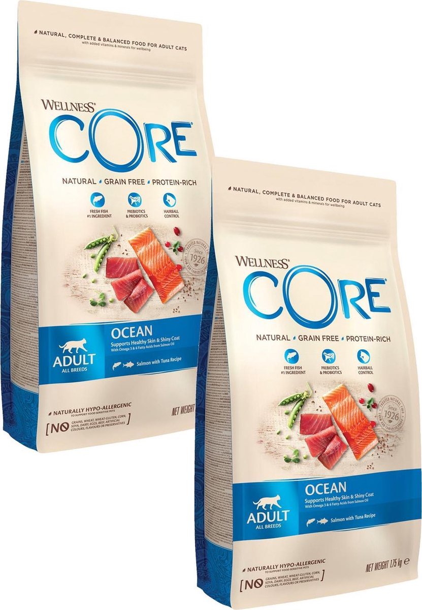 Wellness Core Wellness Core Grain Free Cat Ocean Zalm&Tonijn - Kattenvoer - 2 x 1.75 kg