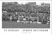 Walljar - FC Utrecht - Sparta Rotterdam '70 - Zwart wit poster met lijst