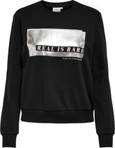 Only Trui Onlbonnie Life L/s Mindset/real Box Swt 15246325 Black Dames Maat - S