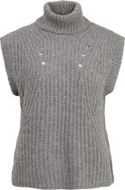 Vila Trui Visuba Rollneck  S/l Knit Vest/tb 14064728 Medium Grey Melange Dames Maat - XS