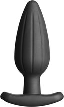 "Rocker" Silicone Noir Butt Plug - Large - Electric Stim Device