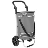 Monza Winkelwagen grijs aluminium 35L 31x24x54cm