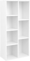 Eenvoudige boekenkast 7 vakken wit