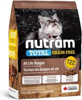 Nutram kattenvoer graanvrij Kalkoen en Kip T22 1,13 kg -  - Katten droogvoer