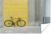 Un vélo de course sur fond industriel Poster 160x120 cm - Tirage photo sur Poster (décoration murale salon / chambre) XXL / Groot format!
