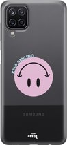xoxo Wildhearts case voor Samsung A12 – Smiley Pink - Samsung Transparant Case