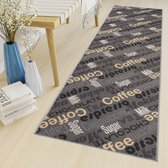 Tapiso Antislip Rubber Mat Grijs Modern Rubbermat Tapijt Maat- 80x200