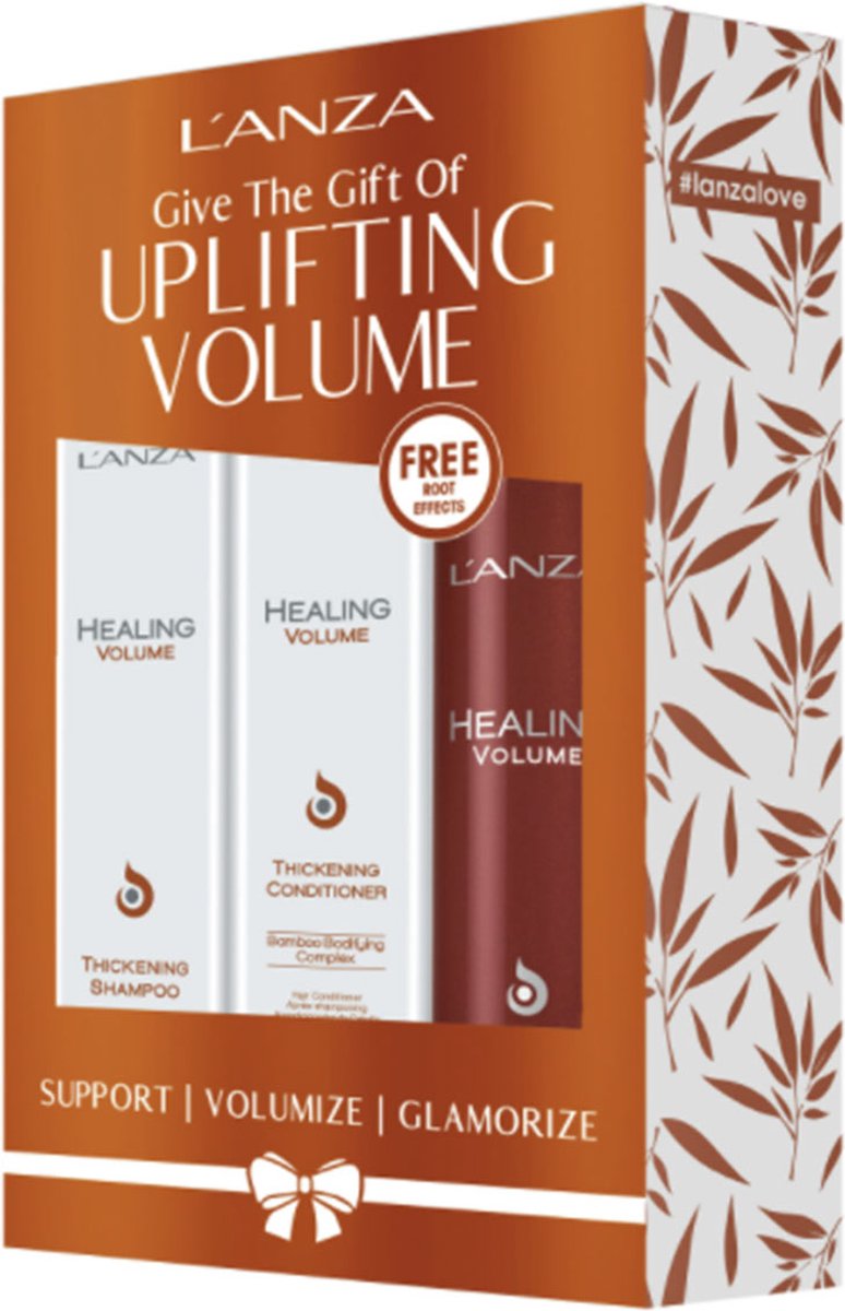 L'anza Healing Volume - Trio Set (Shampoo 300ml, Conditioner 250ml & Root Effects 200ml)