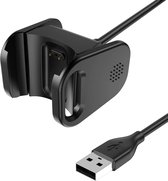 Case2go - Oplaadkabel geschikt voor Fitbit Charge 4 - USB-kabel - 1.0 meter - Zwart