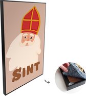 Akoestische Panelen - Geluidsisolatie - Akoestisch Wandpaneel - Wanddecoratie - Schilderij - 40x80 cm - Sinterklaas - Sint - Chocolade - Kinderen - Jongens - Meisjes - Kind - Geluidsdemper - Isolatie platen - Studio Schuim