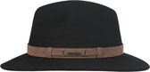 Hatland - Wollen hoed voor heren - Yemairo - Zwart - maat S (55CM)
