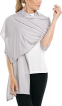 Coolibar - UV-werende omslagdoek voor dames - Bhakti Sun - Wit/Grijs - maat Onesize