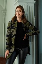 NED Vest Celine Knit 21w2 Av048 01 Army 211 Dames Maat - XXL