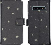 iMoshion Design Softcase Book Case Samsung Galaxy S10 hoesje - Stars Gold