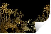 Stickers muraux - Film autocollant - Jungle - Vogels - Or - Luxe - 30x20 cm - Film adhésif - Stickers muraux chambre enfant - Papier peint autocollant - Papier peint autocollant - Film autocollant
