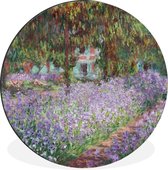 WallCircle - Wandcirkel - Muurcirkel - Irissen in Monets tuin - Claude Monet - Aluminium - Dibond - ⌀ 30 cm - Binnen en Buiten