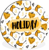 WallCircle - Tableau - Summer Xxl - Multicolore - 120 X 120 Cm