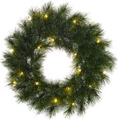 Black Box Trees Glendon Kerstkrans met LED Verlichting - Ø45 cm - Groen