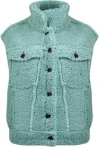 Gilet Avon - Bodywarmer in Teddystof - Groen - Maat S/M