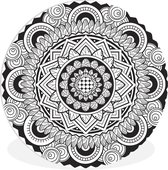WallCircle - Wandcirkel ⌀ 60 - Mandala sierlijk - Ronde schilderijen woonkamer - Wandbord rond - Muurdecoratie cirkel - Kamer decoratie binnen - Wanddecoratie muurcirkel - Woonaccessoires