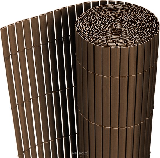 Flexibele tuinscherm balkonscherm PVC 0,9x3 m bruin