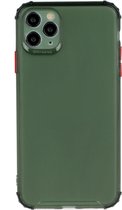 Apple iPhone 12 Hoesje - Mobigear - Cushion Serie - TPU Backcover - Groen - Hoesje Geschikt Voor Apple iPhone 12