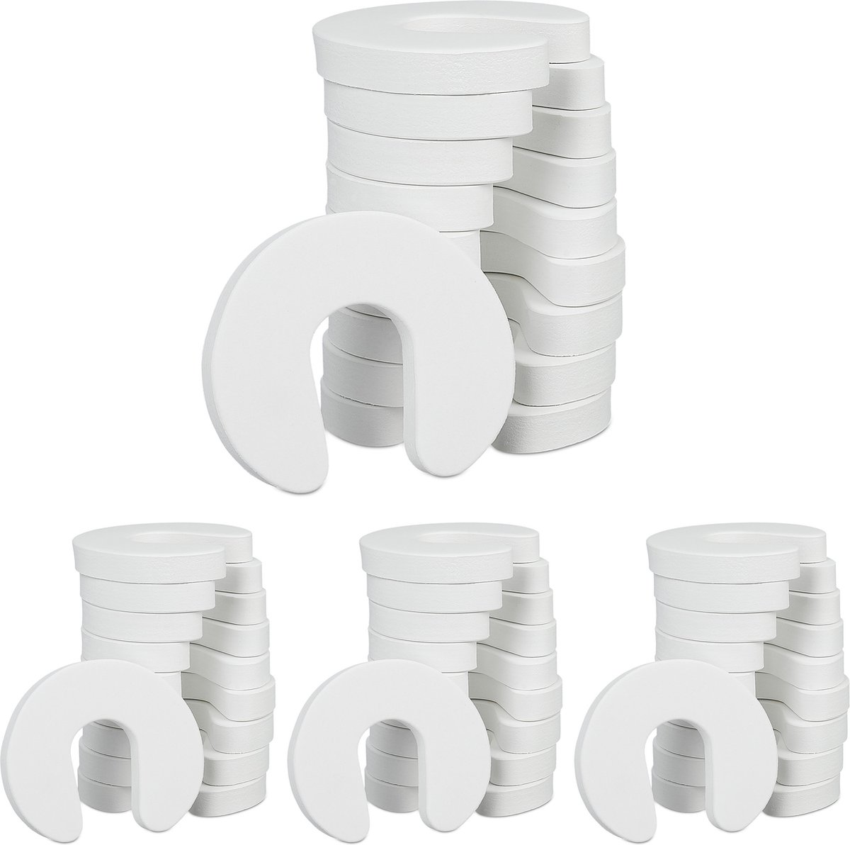 Relaxdays deurstopper foam - set van 40 stuks - vingerbescherming baby - klembescherming