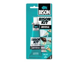 Bison Kit® tube 100 ml, sterke, universele contactlijm, vochtbestendig, vorstbestendig, -40°C tot +70°C, eenvoudig in gebruik, voor ontelbare reparaties