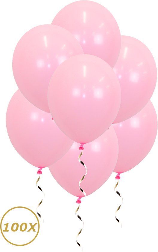 Roze Helium Ballonnen Gender Reveal Versiering Feest Versiering Ballon Baby Shower Roze Geboorte Decoratie - 100 Stuks