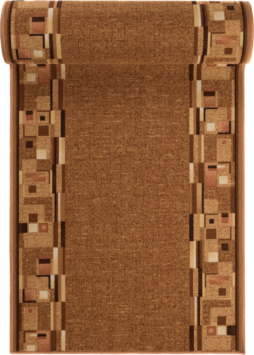 Tapiso Tapis en Caoutchouc Antidérapant Beige Marron Clair Classique Tapis  en