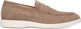 Manfield - Heren - Taupe suède loafers - Maat 41