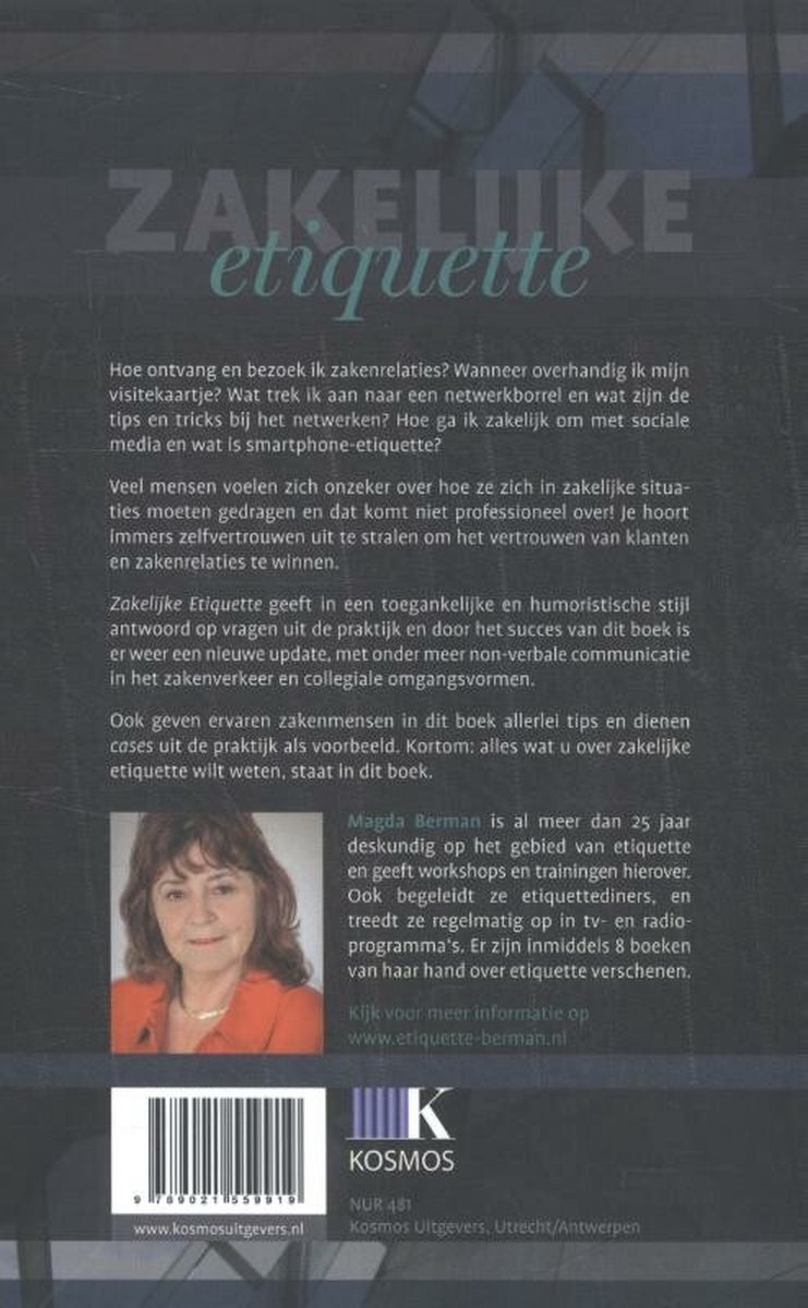 Zakelijke etiquette - back cover