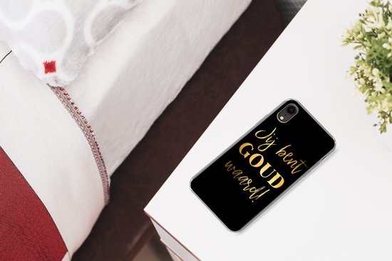 Coque iPhone XR - Or - Proverbes - Luxe - Siliconen