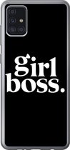 Geschikt voor Samsung Galaxy A52 5G hoesje - Quotes - Spreuken - Girl boss - Siliconen Telefoonhoesje