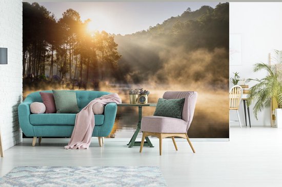 Papier peint - Papier peint photo Forêt - Water - Brume - Largeur 600 cm x hauteur 400 cm